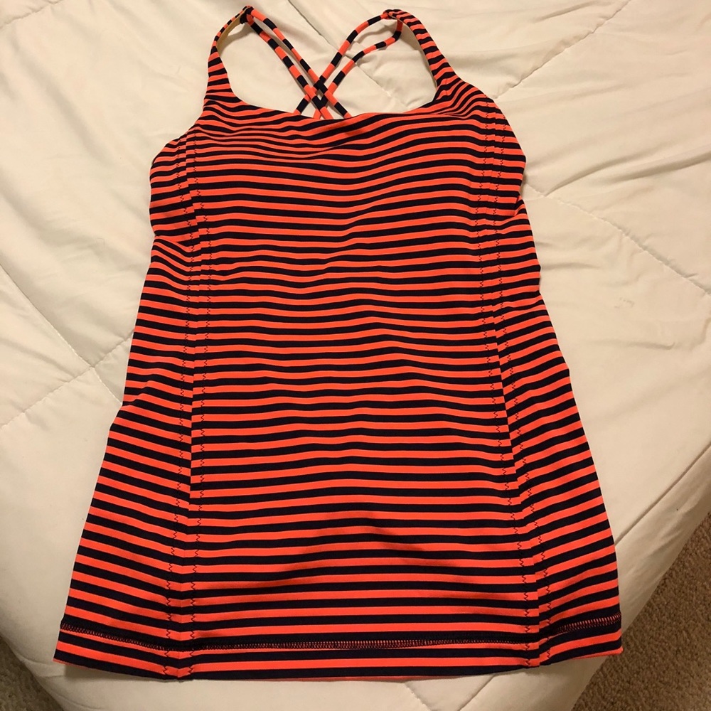 Lululemon Criss Cross Striped Tank